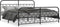 vidaXL - Bedframe - met - hoofd- - en - voeteneinde - metaal - zwart - 200x200 - cm