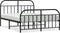 vidaXL - Bedframe - met - hoofd- - en - voeteneinde - metaal - zwart - 140x200 - cm