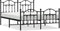 vidaXL - Bedframe - met - hoofd- - en - voeteneinde - metaal - zwart - 150x200 - cm