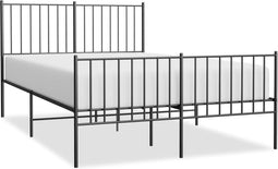 vidaXL - Bedframe - met - hoofd- - en - voeteneinde - metaal - zwart - 120x200 - cm