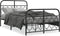 vidaXL - Bedframe - met - hoofd- - en - voeteneinde - metaal - zwart - 120x200 - cm