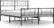 vidaXL - Bedframe - met - hoofd- - en - voeteneinde - metaal - zwart - 140x190 - cm