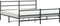 vidaXL - Bedframe - met - hoofd- - en - voeteneinde metaal - zwart - 193x203 - cm