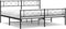 vidaXL - Bedframe - met - hoofd- - en - voeteneinde - metaal - zwart - 183x213 - cm