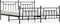 vidaXL - Bedframe - met - hoofd- - en - voeteneinde - metaal - zwart - 200x200 - cm