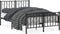 vidaXL - Bedframe - met - hoofd- - en - voeteneinde - metaal - zwart - 120x190 - cm