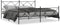 vidaXL - Bedframe - met - hoofd- - en - voeteneinde - metaal - zwart - 200x200 - cm