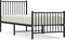 vidaXL - Bedframe - met - hoofd- - en - voeteneinde - metaal - zwart - 75x190 - cm