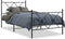 vidaXL - Bedframe - met - hoofd- - en - voeteneinde - metaal - zwart - 90x190 - cm