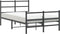 vidaXL - Bedframe - met - hoofd- - en - voeteneinde metaal - zwart - 120x190 - cm