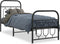 vidaXL - Bedframe - met - hoofd- - en - voeteneinde - metaal - zwart - 75x190 - cm