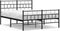 vidaXL - Bedframe - met - hoofd- - en - voeteneinde - metaal - zwart - 120x200 - cm