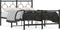 vidaXL - Bedframe - met - hoofd- - en - voeteneinde - metaal - zwart - 120x200 - cm