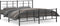 vidaXL - Bedframe - met - hoofd- - en - voeteneinde - metaal - zwart - 183x213 - cm