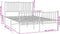 vidaXL - Bedframe - met - hoofd- - en - voeteneinde - metaal - zwart - 135x190 - cm