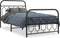 vidaXL - Bedframe - met - hoofd- - en - voeteneinde - metaal - zwart - 100x190 - cm