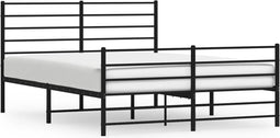 vidaXL - Bedframe - met - hoofd- - en - voeteneinde - metaal - zwart - 120x200 - cm