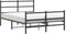vidaXL - Bedframe - met - hoofd- - en - voeteneinde metaal - zwart - 135x190 - cm