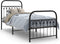 vidaXL - Bedframe - met - hoofd- - en - voeteneinde - metaal - zwart - 80x200 - cm