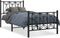 vidaXL - Bedframe - met - hoofd- - en - voeteneinde - metaal - zwart - 80x200 - cm