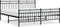 vidaXL - Bedframe - met - hoofd- - en - voeteneinde - metaal - zwart - 183x213 - cm