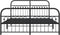 vidaXL - Bedframe - met - hoofd- - en - voeteneinde - metaal - zwart - 150x200 - cm