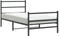 vidaXL - Bedframe - met - hoofd- - en - voeteneinde metaal - zwart - 100x200 - cm