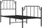 vidaXL - Bedframe - met - hoofd- - en - voeteneinde metaal - zwart - 80x200 - cm