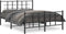 vidaXL - Bedframe - met - hoofd- - en - voeteneinde - metaal - zwart - 140x190 - cm