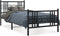 vidaXL - Bedframe - met - hoofd- - en - voeteneinde - metaal - zwart - 90x190 - cm