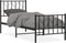 vidaXL - Bedframe - met - hoofd- - en - voeteneinde - metaal - zwart - 75x190 - cm