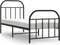 vidaXL - Bedframe - met - hoofd- - en - voeteneinde - metaal - zwart - 75x190 - cm