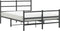 vidaXL - Bedframe - met - hoofd- - en - voeteneinde metaal - zwart - 140x190 - cm