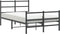 vidaXL - Bedframe - met - hoofd- - en - voeteneinde metaal - zwart - 120x200 - cm