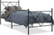 vidaXL - Bedframe - met - hoofd- - en - voeteneinde - metaal - zwart - 80x200 - cm