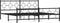 vidaXL - Bedframe - met - hoofd- - en - voeteneinde - metaal - zwart - 193x203 - cm