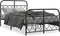vidaXL - Bedframe - met - hoofd- - en - voeteneinde - metaal - zwart - 120x190 - cm