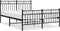vidaXL - Bedframe - met - hoofd- - en - voeteneinde - metaal - zwart - 135x190 - cm