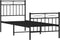 vidaXL - Bedframe - met - hoofd- - en - voeteneinde - metaal - zwart - 80x200 - cm