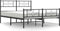 vidaXL - Bedframe - met - hoofd- - en - voeteneinde - metaal - zwart - 120x200 - cm