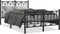 vidaXL - Bedframe - met - hoofd- - en - voeteneinde - metaal - zwart - 120x200 - cm