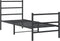 vidaXL - Bedframe - met - hoofd- - en - voeteneinde metaal - zwart - 75x190 - cm