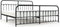 vidaXL - Bedframe - met - hoofd- - en - voeteneinde - metaal - zwart - 193x203 - cm