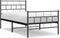 vidaXL - Bedframe - met - hoofd- - en - voeteneinde - metaal - zwart - 90x200 - cm