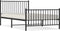 vidaXL - Bedframe - met - hoofd- - en - voeteneinde - metaal - zwart - 107x203 - cm