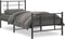 vidaXL - Bedframe - met - hoofd- - en - voeteneinde - metaal - zwart - 90x190 - cm