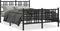 vidaXL - Bedframe - met - hoofd- - en - voeteneinde - metaal - zwart - 140x200 - cm