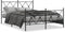 vidaXL - Bedframe - met - hoofd- - en - voeteneinde - metaal - zwart - 137x190 - cm