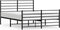 vidaXL - Bedframe - met - hoofd- - en - voeteneinde - metaal - zwart - 120x190 - cm