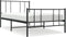 vidaXL - Bedframe - met - hoofd- - en - voeteneinde - metaal - zwart - 75x190 - cm